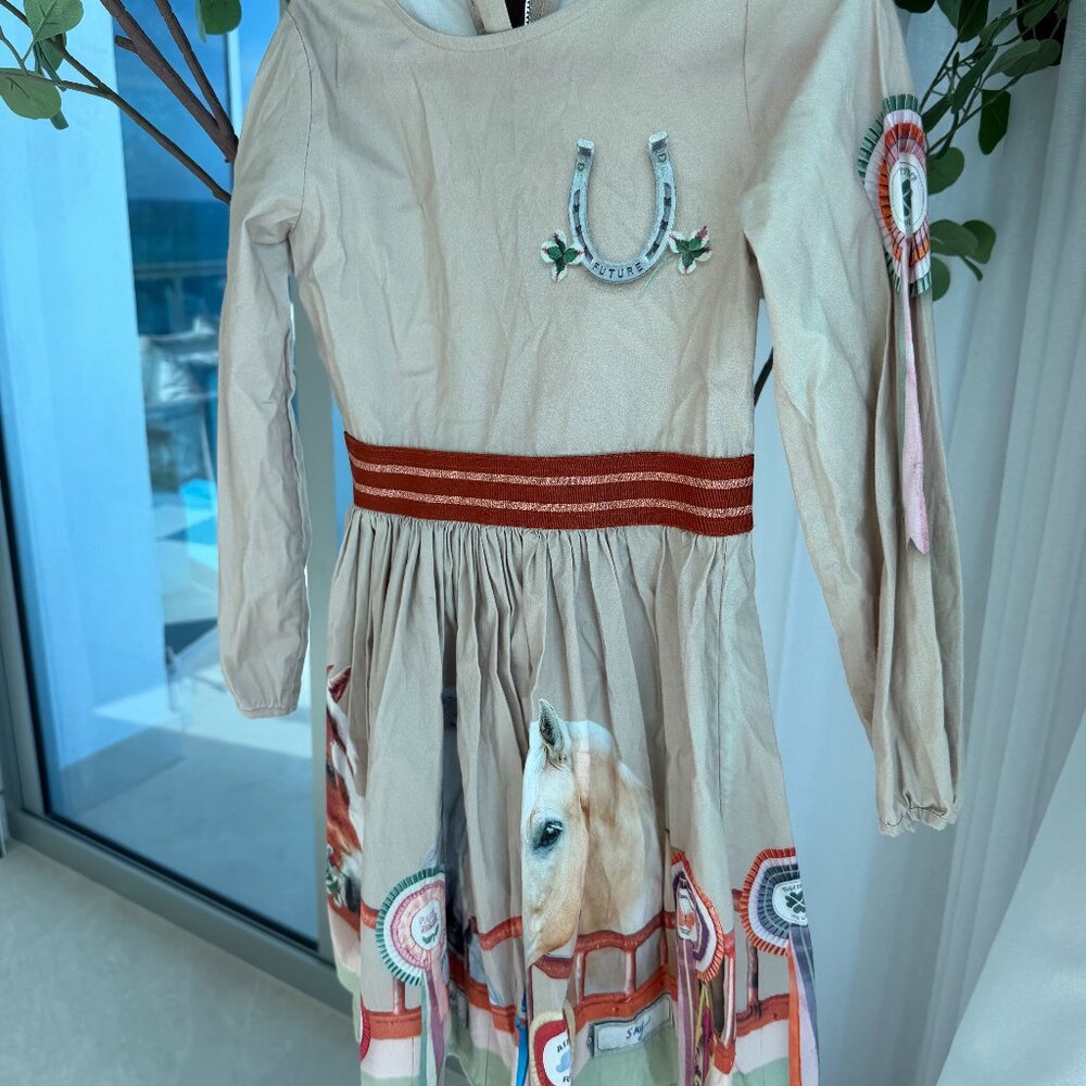 Molo Long Sleeve Horse Dress 122/128  7/2